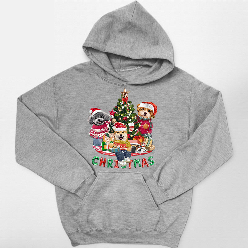 カスタムフワモコ部 　パーカー  Christmas   3頭デザイン251122-9