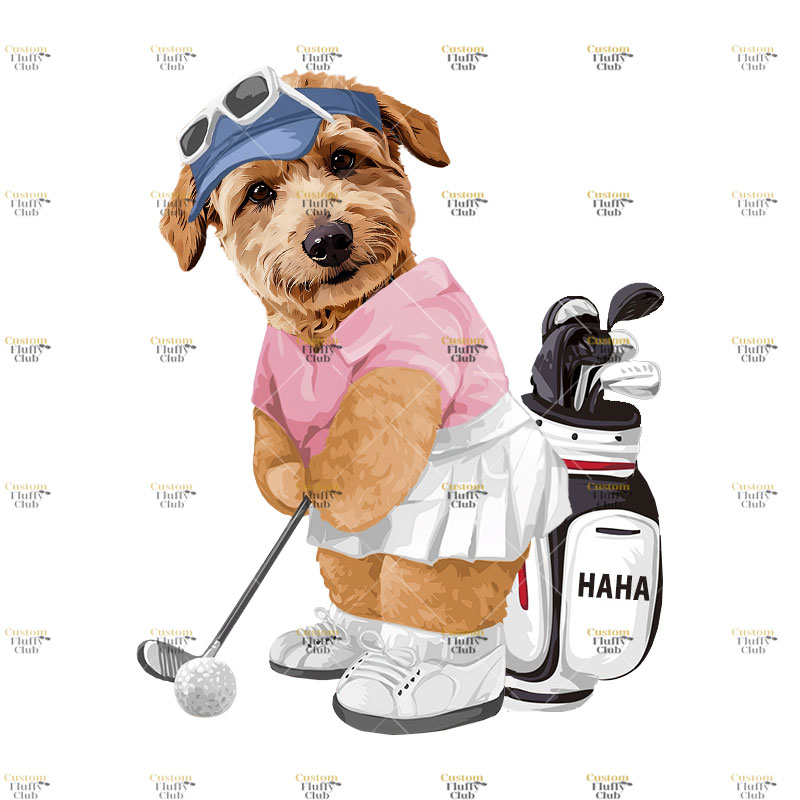 カスタムフワモコ部 　トレーナー   ゴルフ  １頭デザイン0827-1-1
