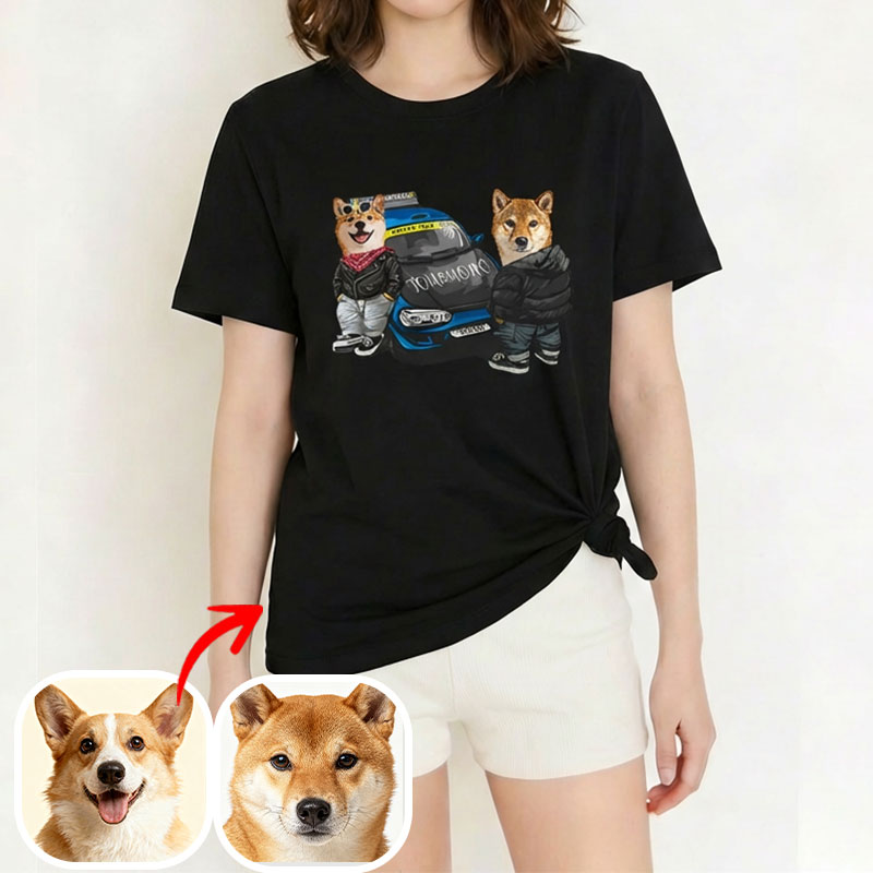 カスタムフワモコ部  プレミアムTシャツ  Speed  Club 2頭デザイン 260316-5