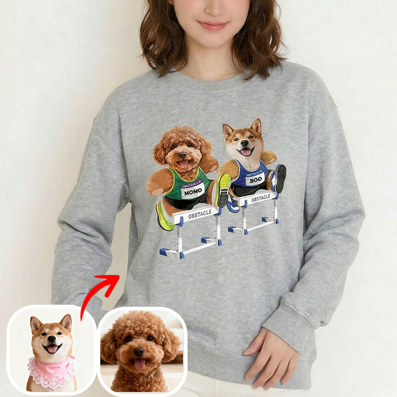 カスタムフワモコ部  トレーナー  ハドルチャレ  2頭デザイン260316-7