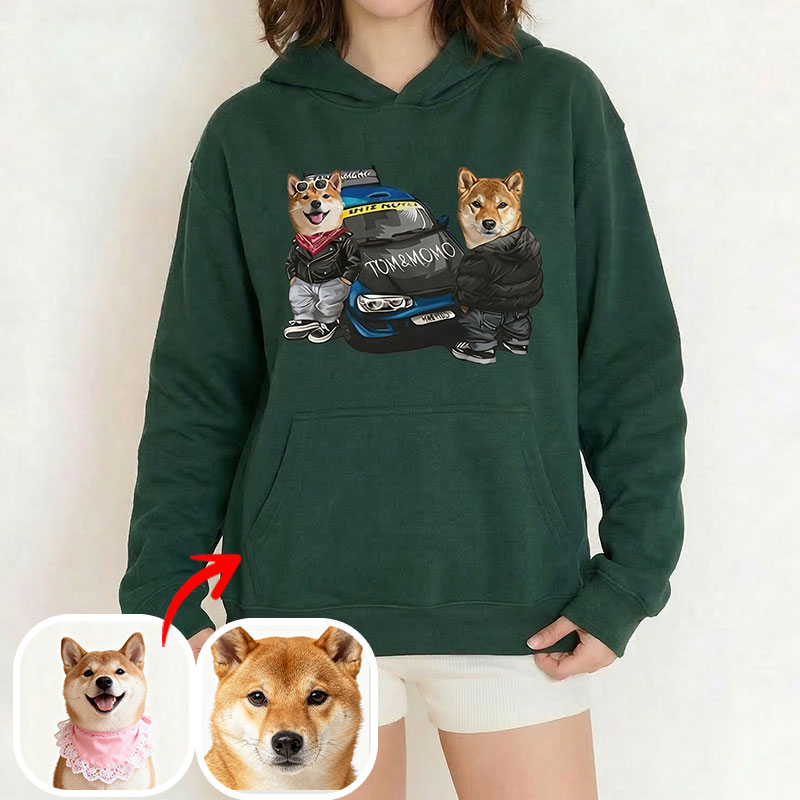 カスタムフワモコ部  パーカー Speed  Club  2頭デザイン260316-13