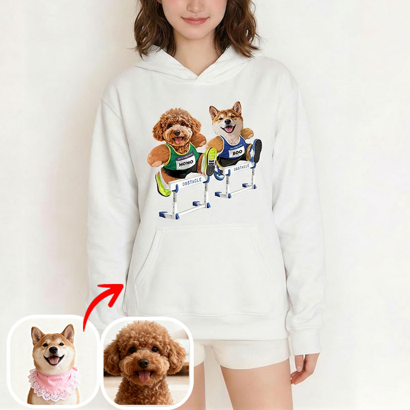 カスタムフワモコ部  パーカー  ハドルチャレ  2頭デザイン260316-14