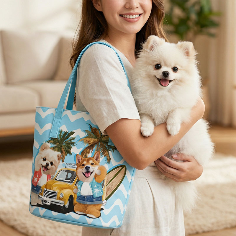 カスタムフワモコ部  バケットバッグ 【1頭デザイン】260401-1