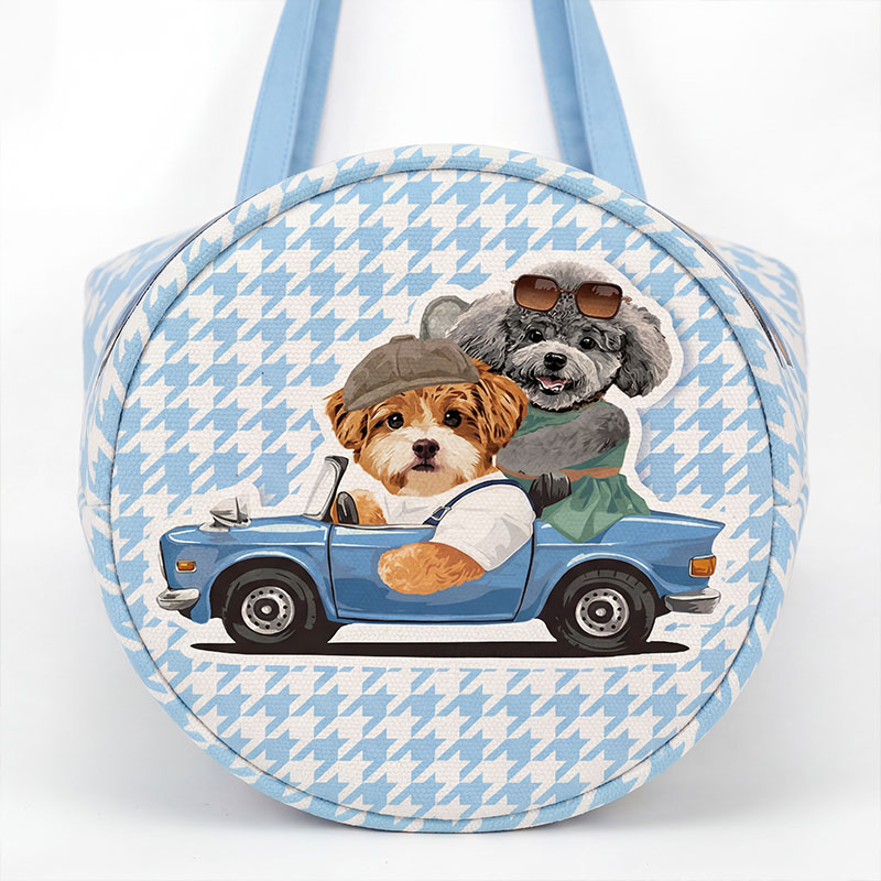 カスタムフワモコ部  バケットバッグ 【2頭デザイン】260401-3