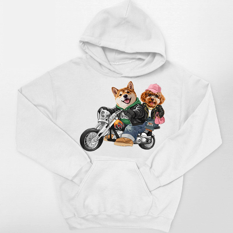 カスタムフワモコ部 　パーカー カップルバイク編  2頭デザイン 26121-10