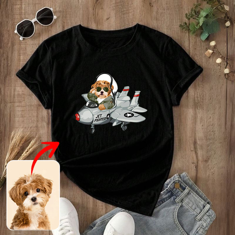 カスタムフワモコ部  プレミアムTシャツ  ファイター   1頭デザイン 1013-1-2