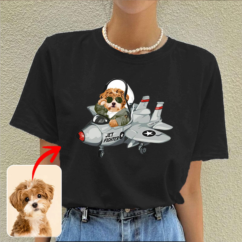 カスタムフワモコ部  プレミアムTシャツ  ファイター   1頭デザイン 1013-1-2