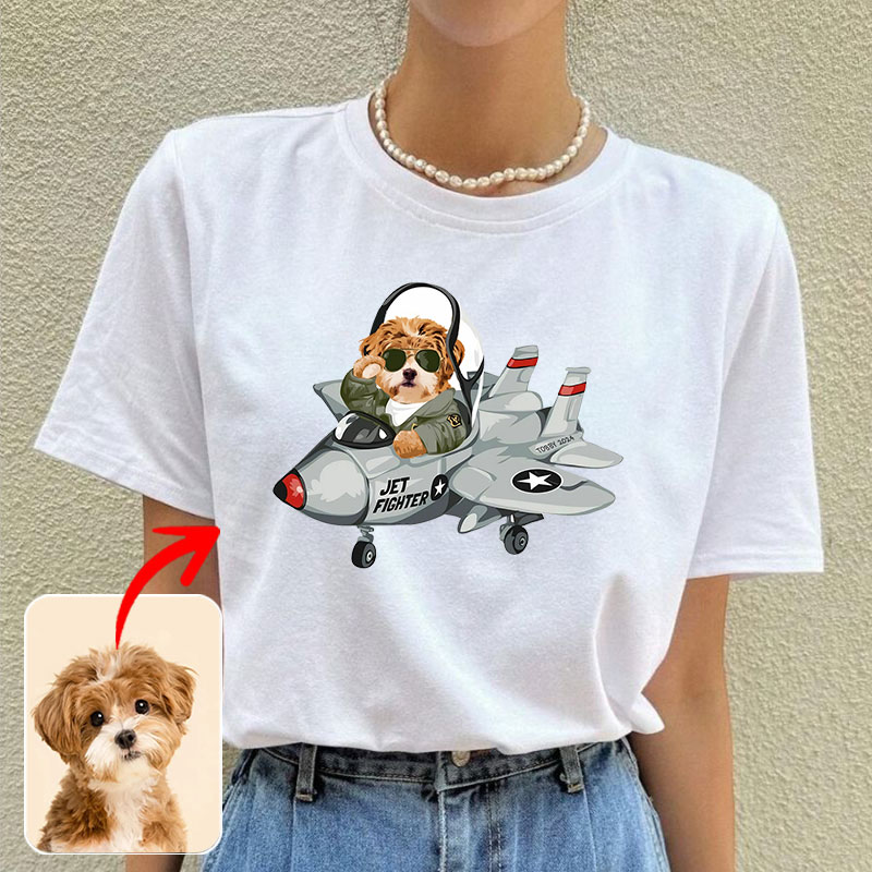 カスタムフワモコ部  プレミアムTシャツ  ファイター   1頭デザイン 1013-1-2