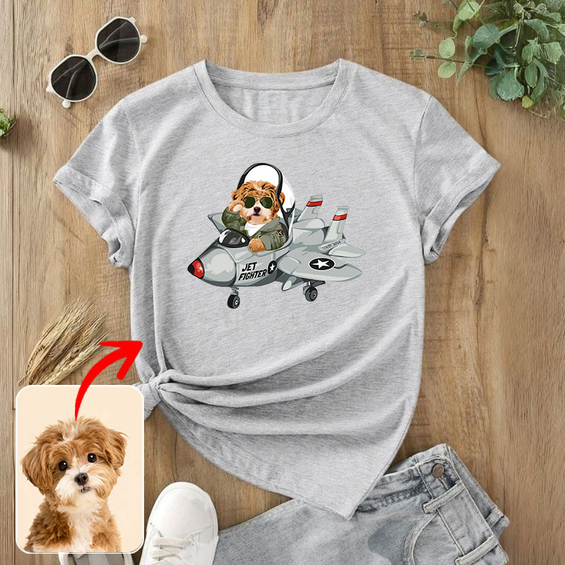 カスタムフワモコ部  プレミアムTシャツ  ファイター   1頭デザイン 1013-1-2