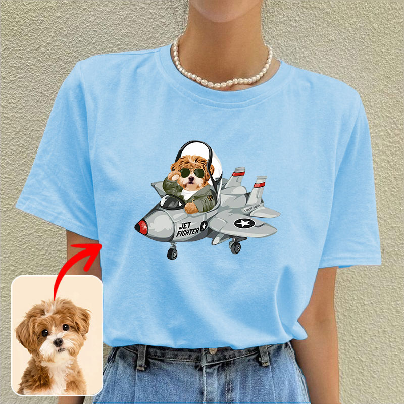 カスタムフワモコ部  プレミアムTシャツ  ファイター   1頭デザイン 1013-1-2