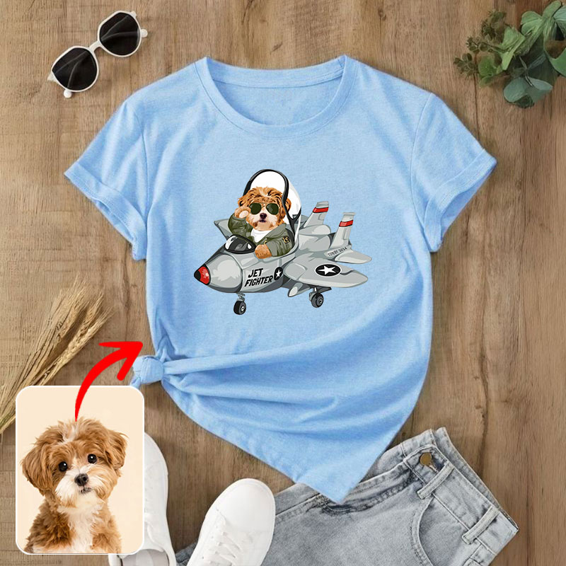 カスタムフワモコ部  プレミアムTシャツ  ファイター   1頭デザイン 1013-1-2