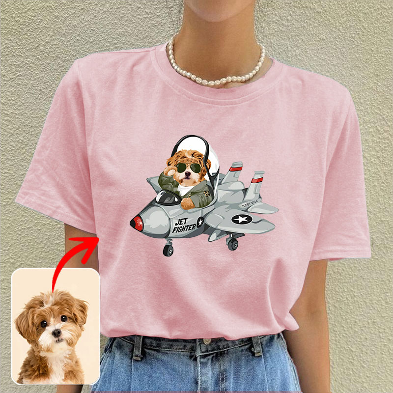 カスタムフワモコ部  プレミアムTシャツ  ファイター   1頭デザイン 1013-1-2