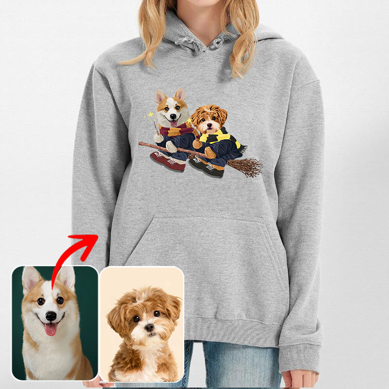 カスタムフワモコ部 　パーカー   魔法使い   2頭デザイン1011-2-5