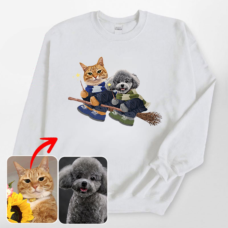 カスタムフワモコ部 　トレーナー 魔法使い  2頭デザイン1011-1-5