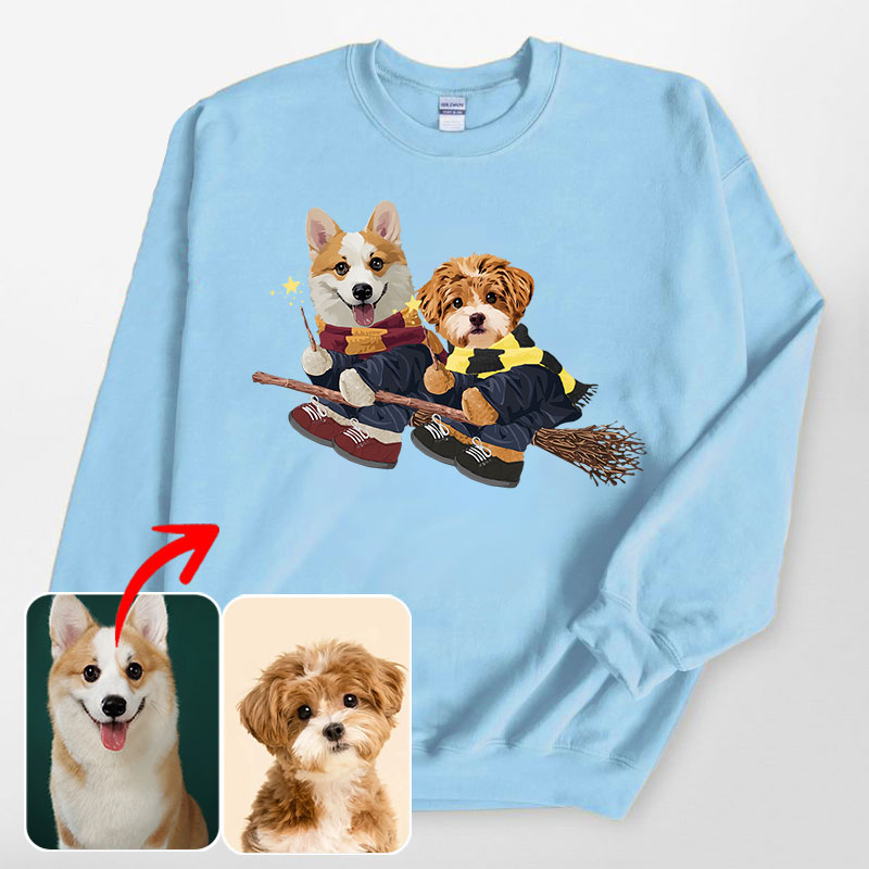 カスタムフワモコ部 　トレーナー 魔法使い  2頭デザイン1011-1-5