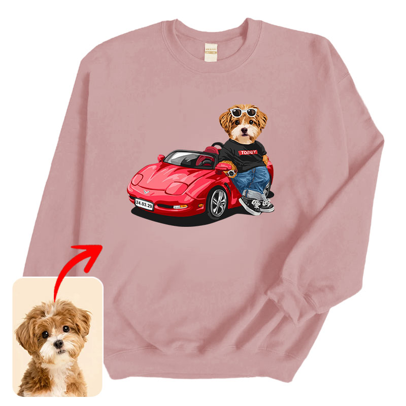 カスタムフワモコ部 　トレーナー スポーツカー  1頭デザイン1013-3-8