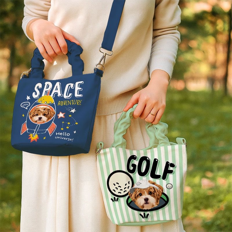 カスタムフワモコ部  着脱ショルダー通勤トート 【1頭デザイン】  1013-5-1