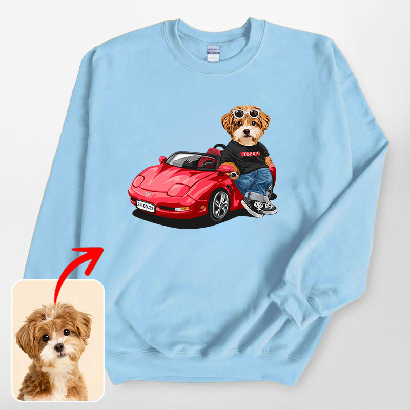 カスタムフワモコ部 　トレーナー スポーツカー  1頭デザイン1013-3-8