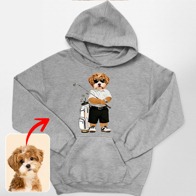 カスタムフワモコ部 　パーカー   ゴルフ  1頭デザイン1013-2-3