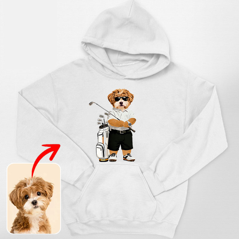 カスタムフワモコ部 　パーカー   ゴルフ  1頭デザイン1013-2-3