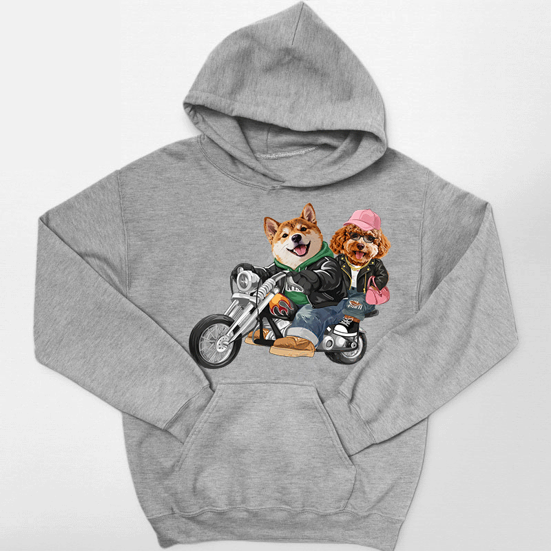 カスタムフワモコ部 　パーカー カップルバイク編  2頭デザイン 26121-10