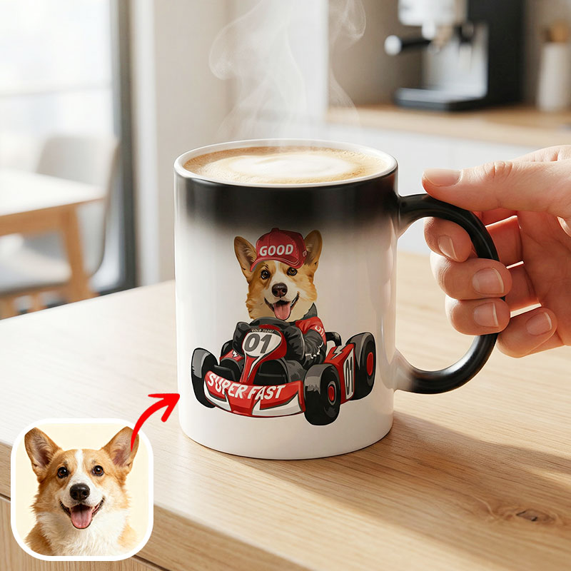 カスタムフワモコ部 　色が変わるマグカップ   【1頭デザイン】260205-8