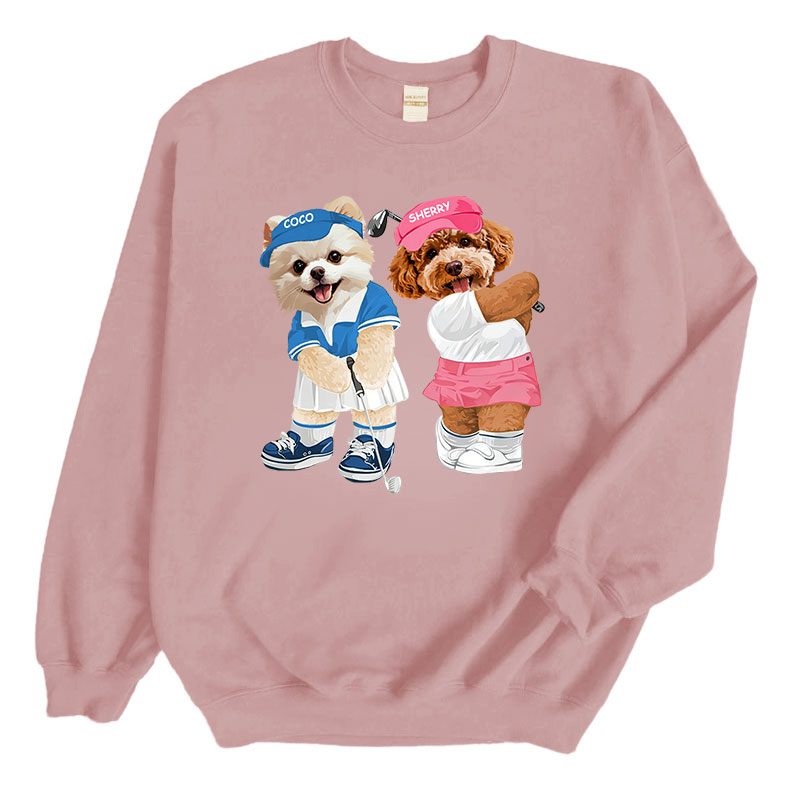 カスタムフワモコ部  パーカー  ピクニック 3頭デザイン26227-2