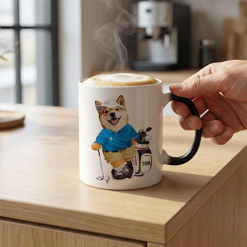 カスタムフワモコ部 　色が変わるマグカップ   【1頭デザイン】260205-10