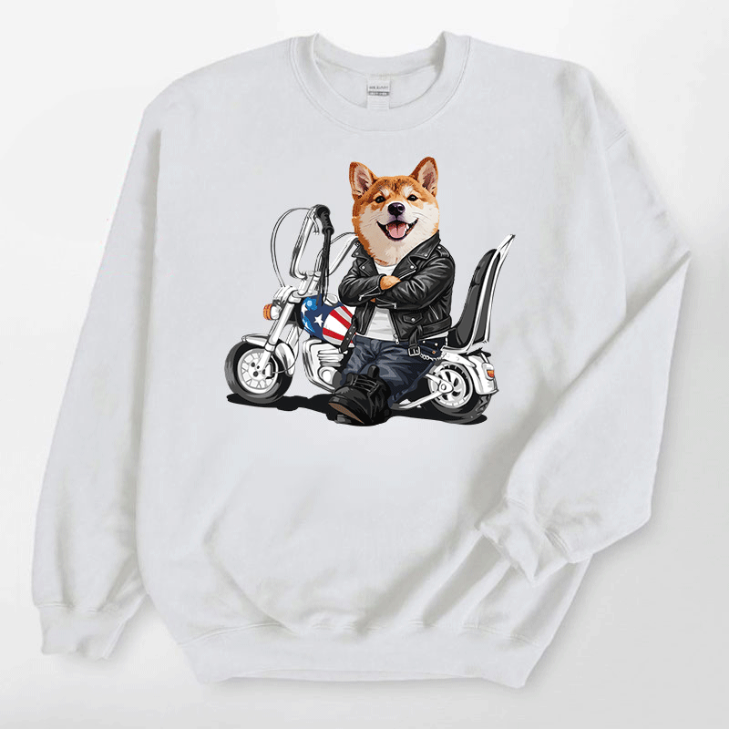 カスタムフワモコ部 　トレーナー  ハーレー  1頭デザイン26121-8