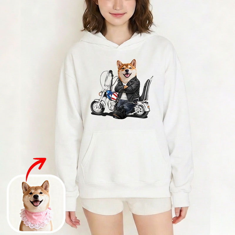 カスタムフワモコ部 　パーカー  ハーレー  1頭デザイン 26121-7