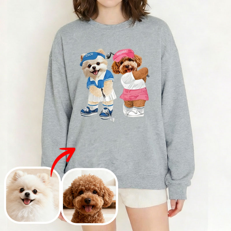 カスタムフワモコ部  パーカー  ピクニック 3頭デザイン26227-2