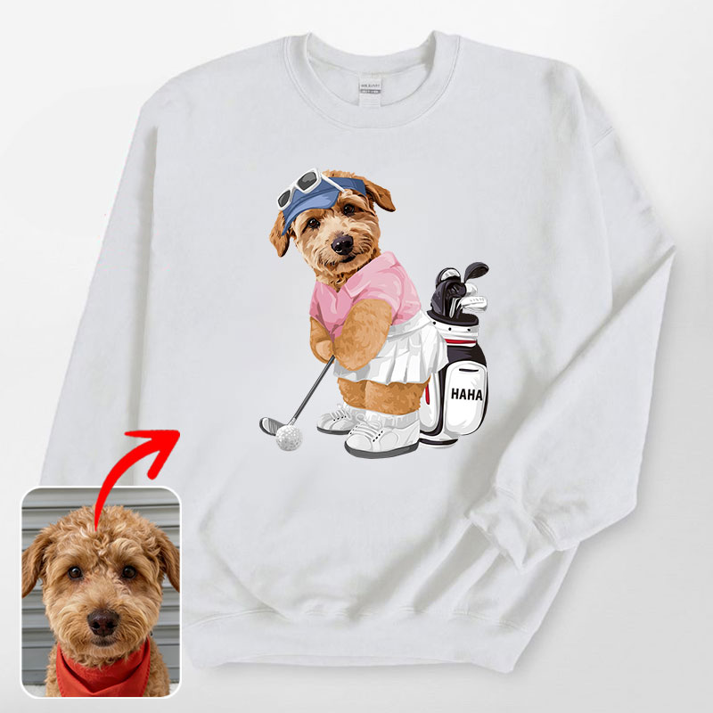 カスタムフワモコ部 　トレーナー   ゴルフ  １頭デザイン0827-1-1