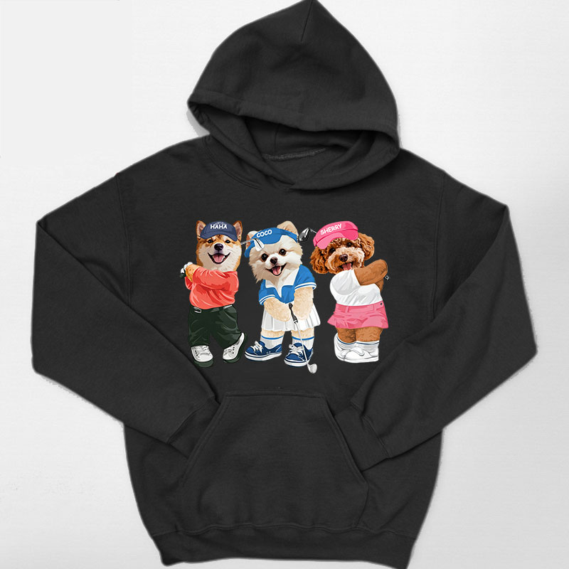 カスタムフワモコ部 　パーカー   ゴルフスクワッド 3頭デザイン 251222-5