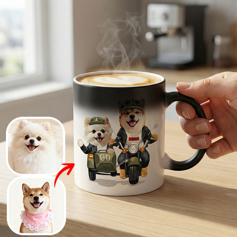 カスタムフワモコ部 　色が変わるマグカップ   【2頭デザイン】260205-7