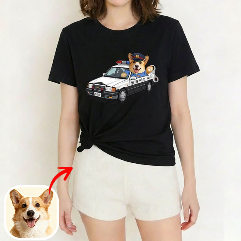 カスタムフワモコ部  プレミアムTシャツ  警視庁パトロール隊   1頭デザイン 260316-2