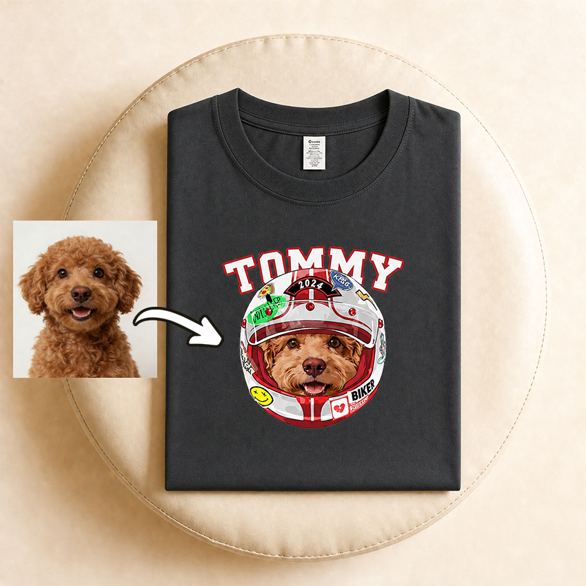 カスタムフワモコ部  レーサー プレミアムTシャツ  1頭デザイン 260520-1
