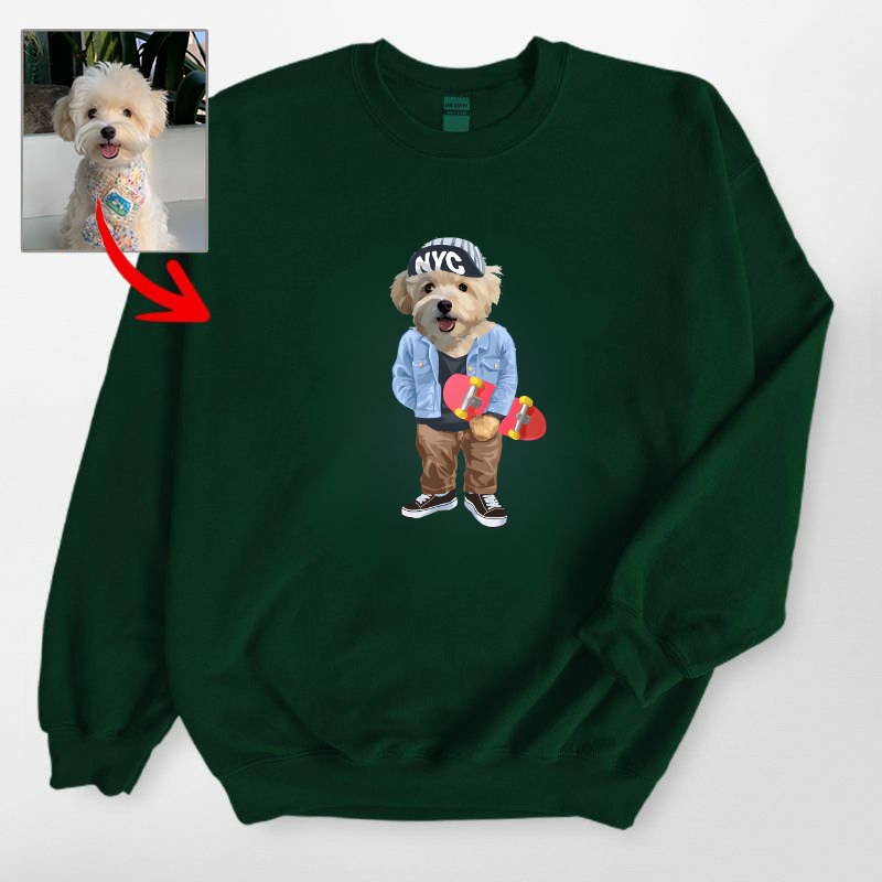 カスタムFluffyclub　トレーナー  オーバーオール １頭デザイン0206-3