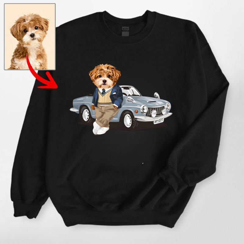 カスタムFluffyclub　トレーナー  クールなコンバーチブル １頭デザイン0206-5