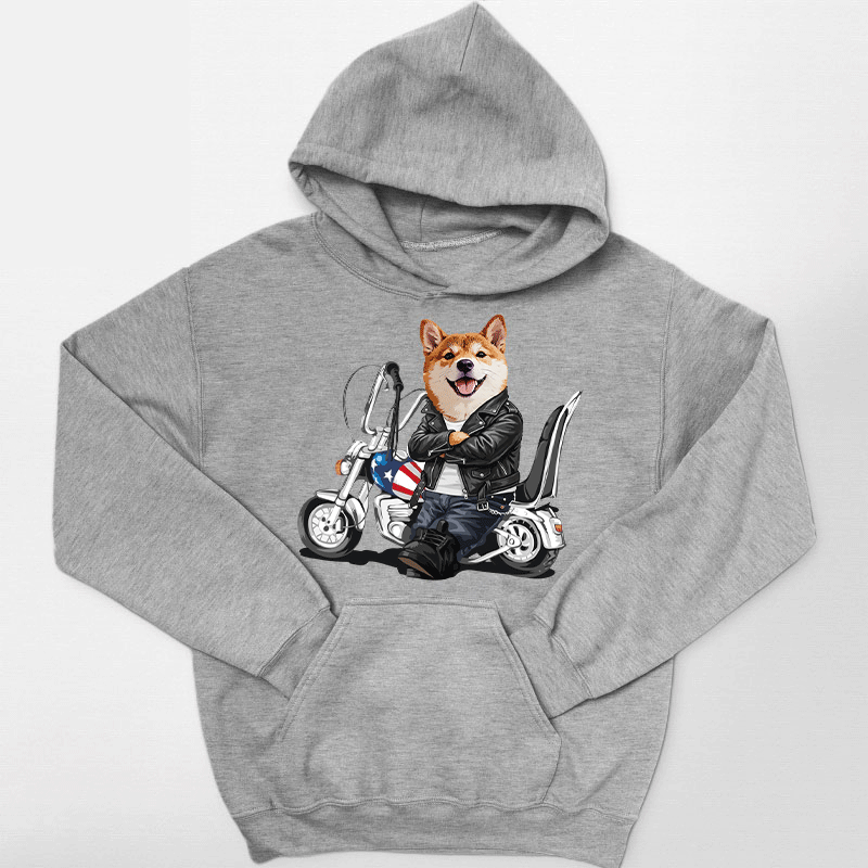 カスタムフワモコ部 　パーカー  ハーレー  1頭デザイン 26121-7