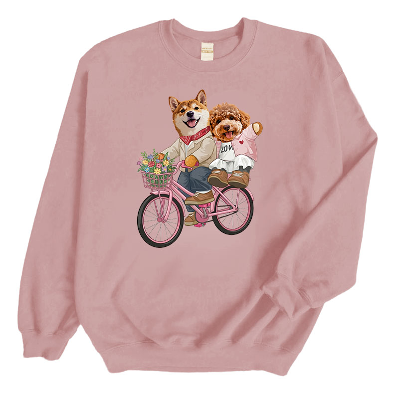 カスタムフワモコ部  トレーナー デート 2頭デザイン26123-3