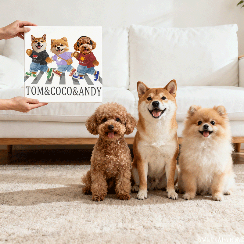 カスタムフワモコ部 　キャンバス  モフモフストリートドッグズ 【3頭デザイン】251122-20