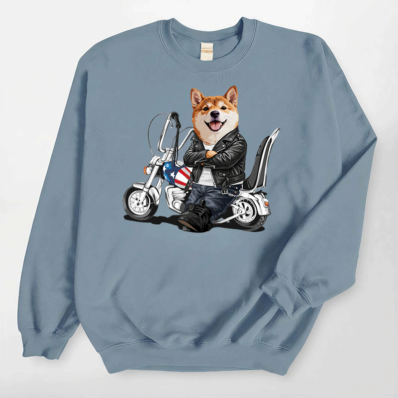 カスタムフワモコ部 　トレーナー  ハーレー  1頭デザイン26121-8