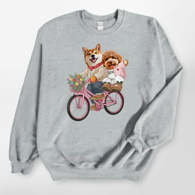 カスタムフワモコ部  トレーナー デート 2頭デザイン26123-3