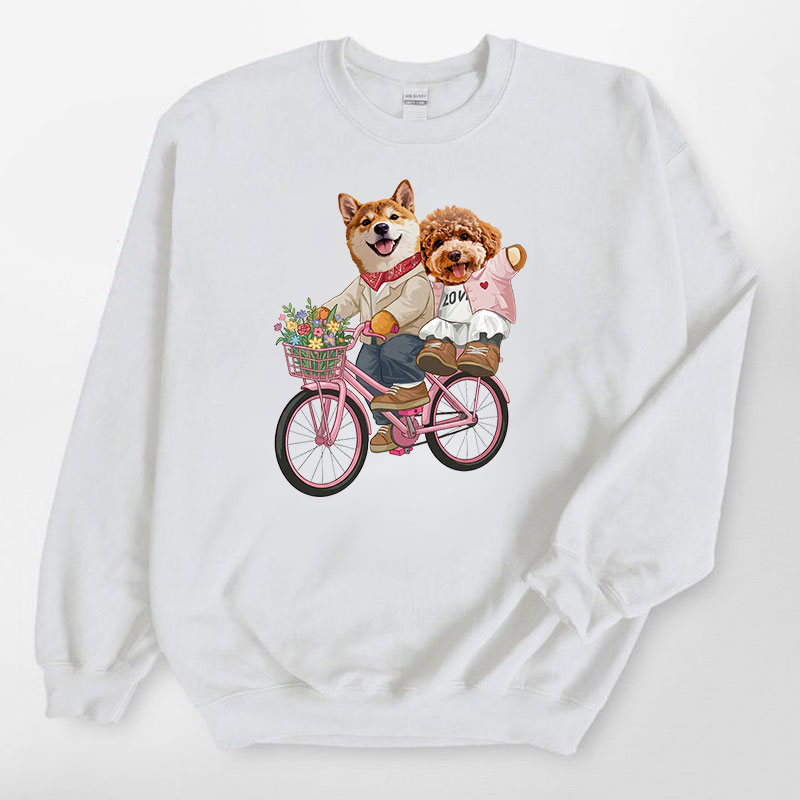 カスタムフワモコ部  トレーナー デート 2頭デザイン26123-3