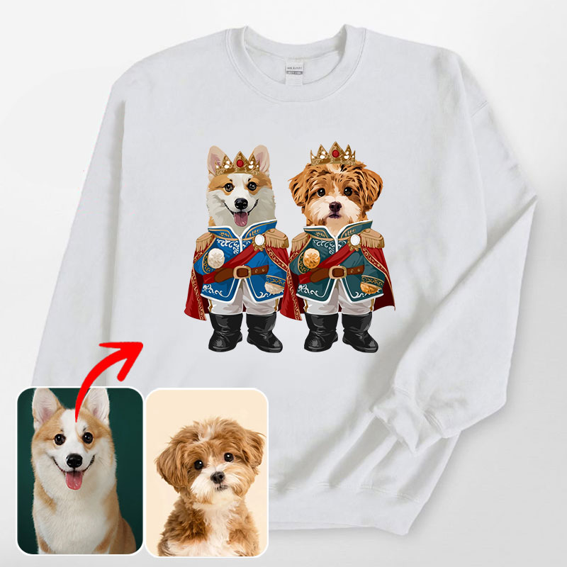 カスタムフワモコ部 　トレーナー Prince  2頭デザイン25114-10