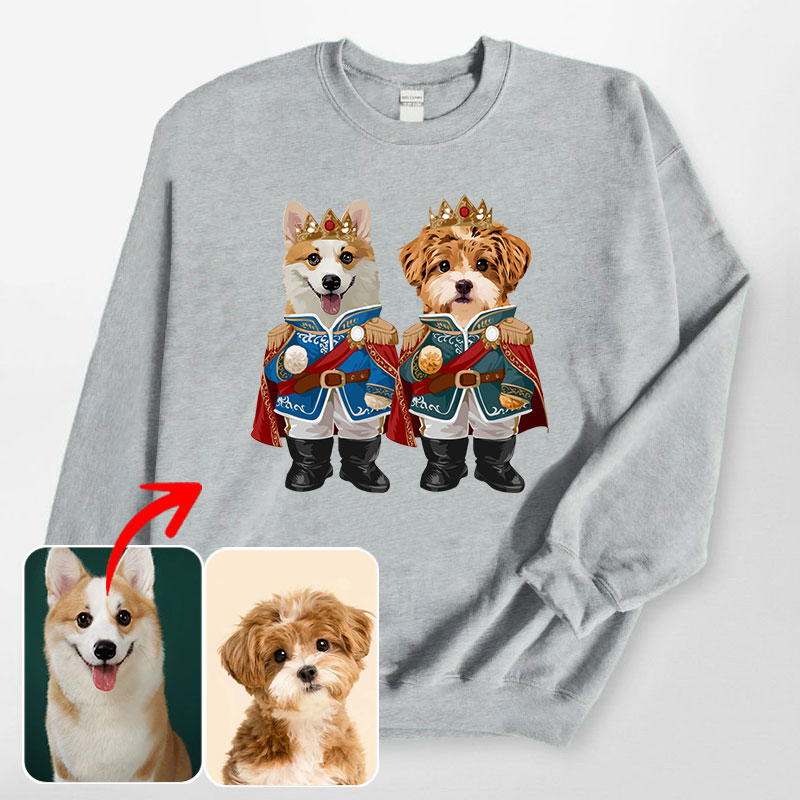 カスタムフワモコ部 　トレーナー Prince  2頭デザイン25114-10