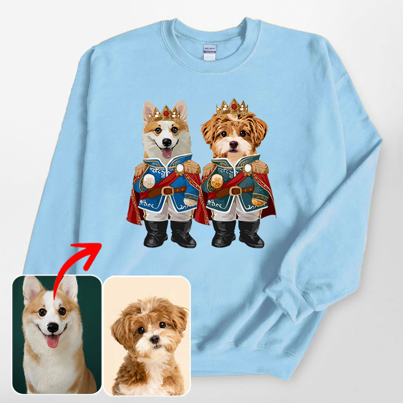 カスタムフワモコ部 　トレーナー Prince  2頭デザイン25114-10