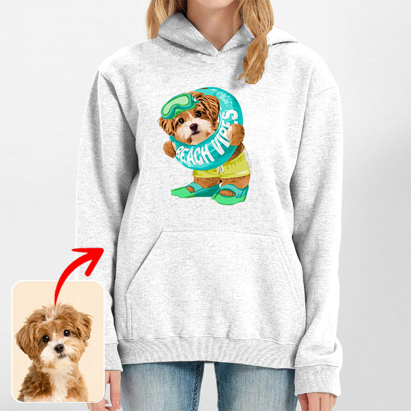 カスタムフワモコ部 　パーカー ダイビング 1頭デザイン 25114-15