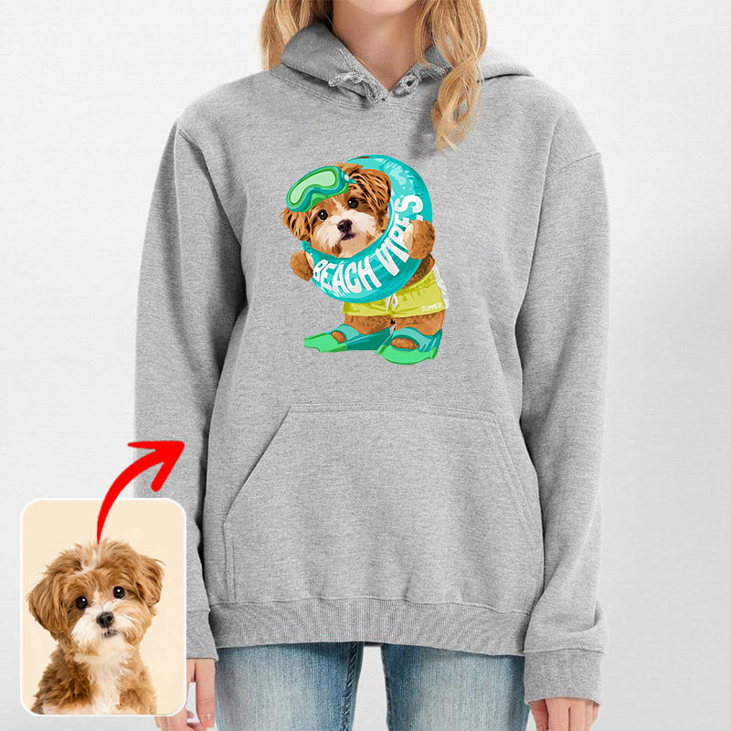 カスタムフワモコ部 　パーカー ダイビング 1頭デザイン 25114-15