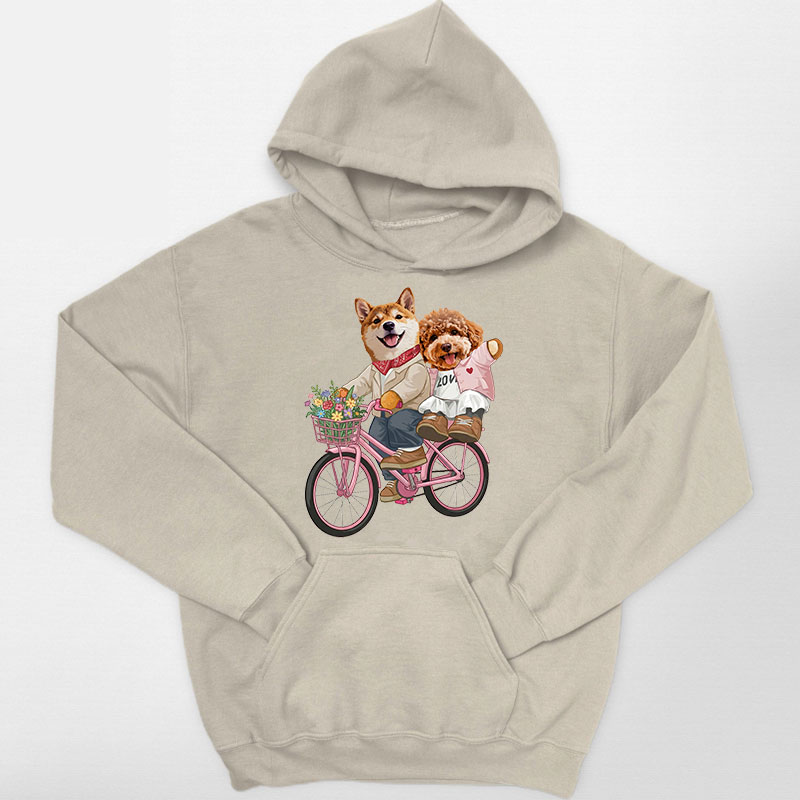 カスタムフワモコ部  パーカー  デート  2頭デザイン26123-2